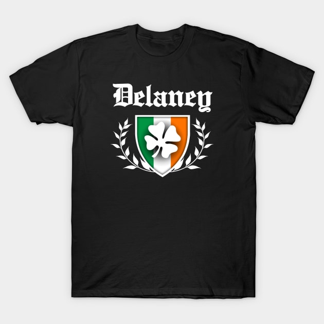 Delaney Shamrock Crest T-Shirt by robotface